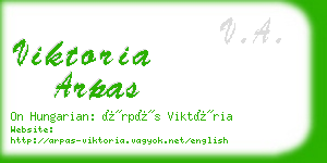 viktoria arpas business card